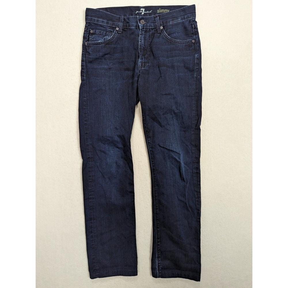 7 For All Mankind Womens Jeans Slimmy Size 28 Slimmy Cotton Blue